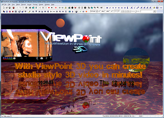 ViewPoint 3D advanced 3D live effects, including reflective and ocean surfaces